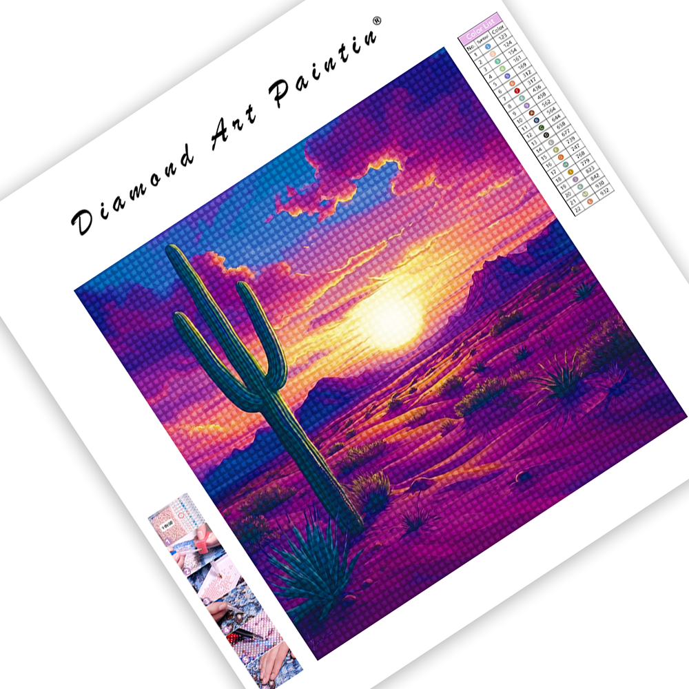 Vibrant Desert At Suns - Diamond Painting