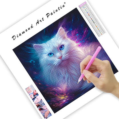 White Cat - Diamond Painting