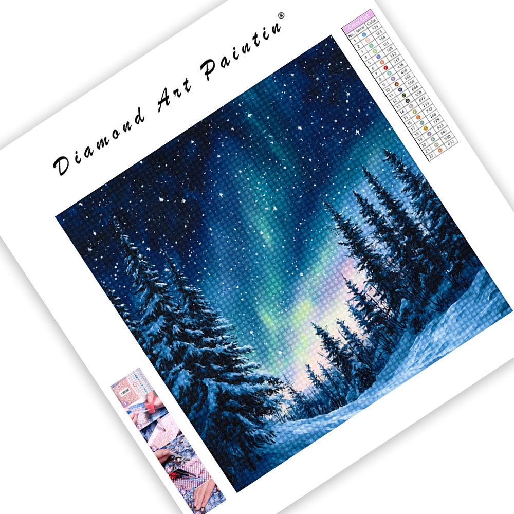 Starry Hristmas Night Sky - Diamond Painting