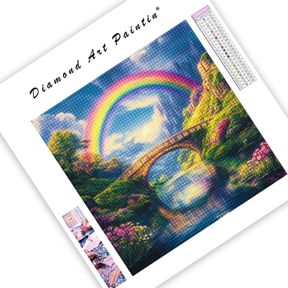 Vibrant Rainbow Arching - Diamond Painting