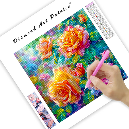 Dew Rose - Diamond Painting