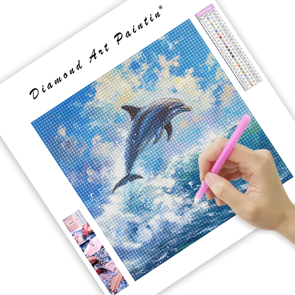 Dolphin Jumping Out Of The Sea-Diamond Painting