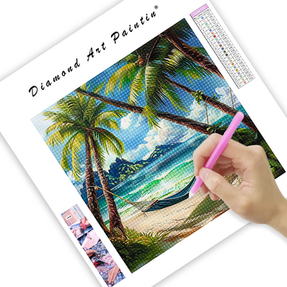 Relaxing Beach Hammock - Diamond Painting