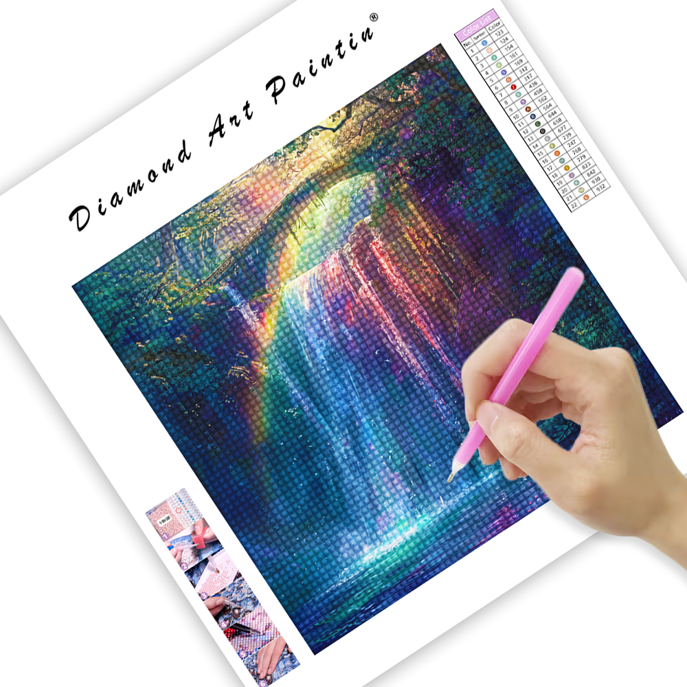 Colorful Waterfall - Diamond Painting