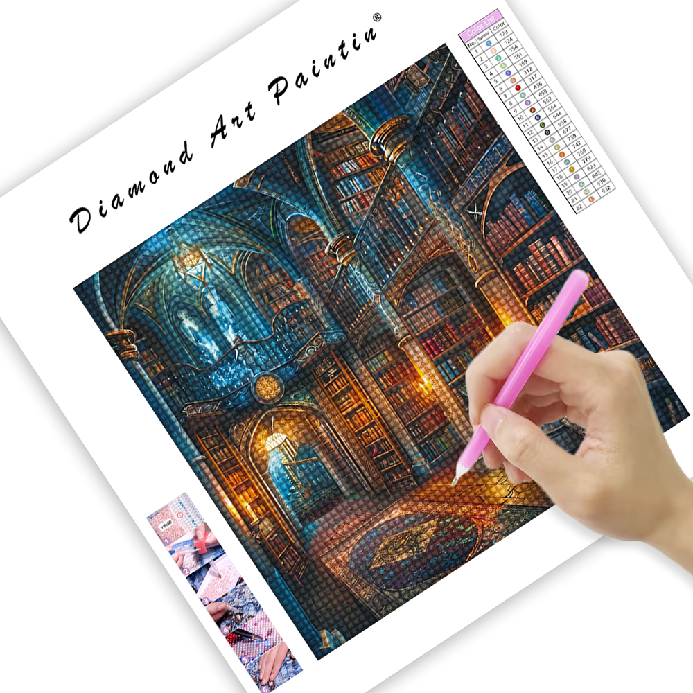 Fantasy Library - Diamond Painting