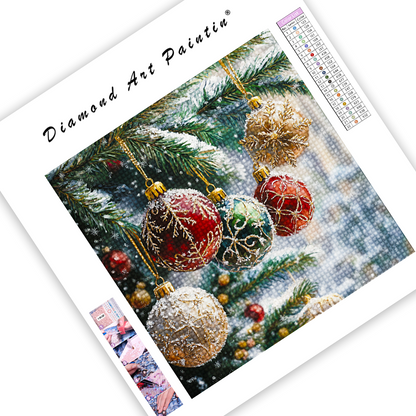 Christmas Snowflakes and Ornaments - Diamond Painting