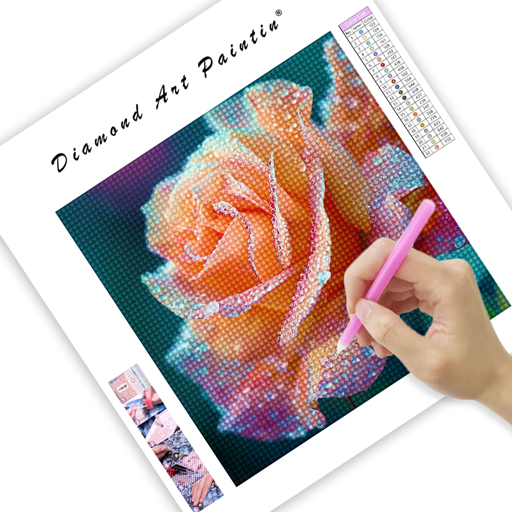 Pink Roses - Diamond Painting