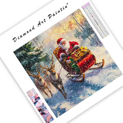 Santa Claus Riding - Diamond Painting