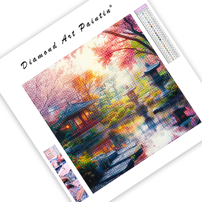 Raditional Japanese Garden - Diamond Painting