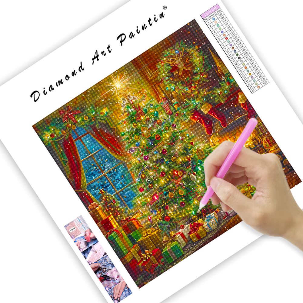 Christmas Tree Full Of Gifts-Diamond Painting