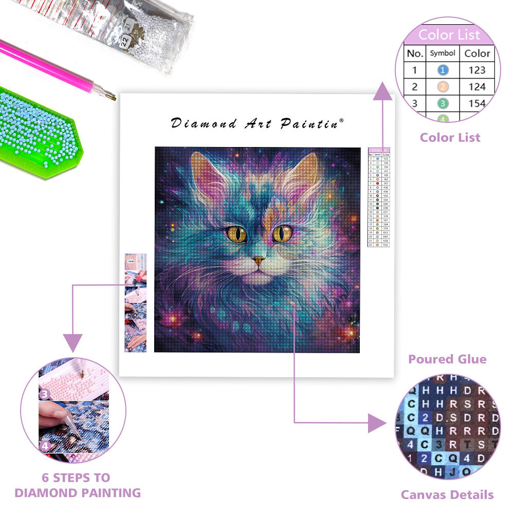 Colorful Cat - Diamond Painting