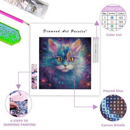 Colorful Cat - Diamond Painting