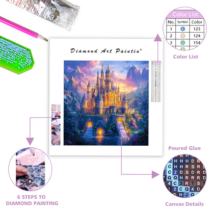 Castle Detailed Towers - Diamond Painting