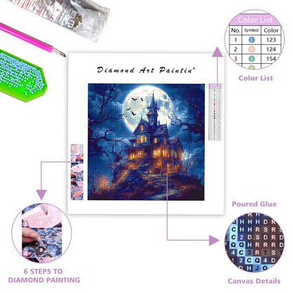 Haunted House On Hill - Diamond Painting