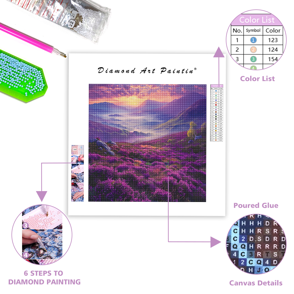 Purple Scenery - Diamond Painting