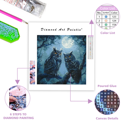 Owl Brothers - Diamond Painting