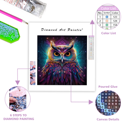 Magical Owl - Diamond Painting