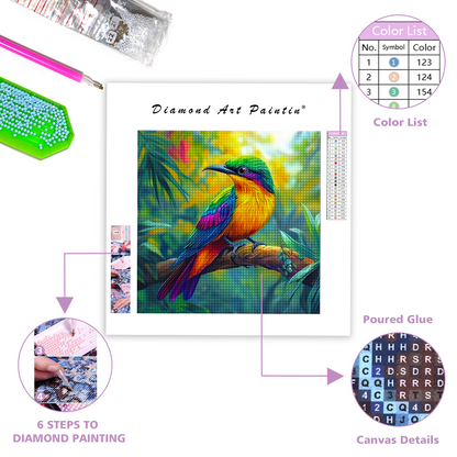 Vibrant Tropical Bird - Diamond Painting