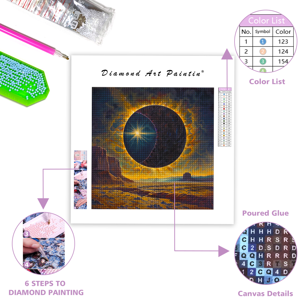 Solar Eclipse - Diamond Painting