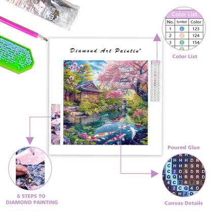 Garden Fish Pond - Diamond Painting