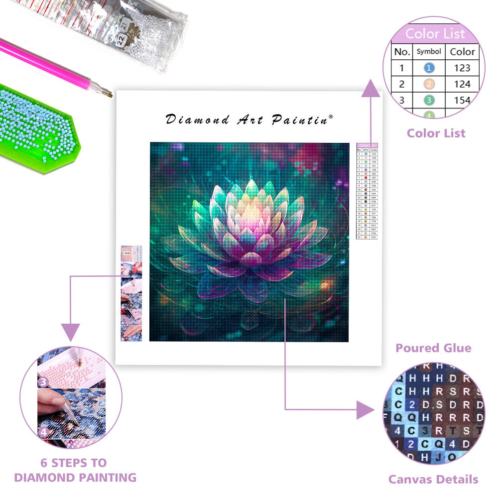 Mystical Lotus Flower - Diamond Painting