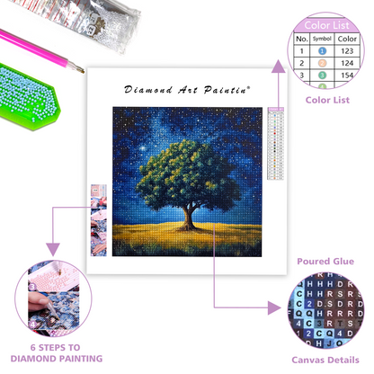 Tree Standing Alone - Diamond Painting