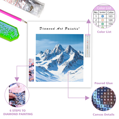 Snow Covered Mountains - Diamond Painting