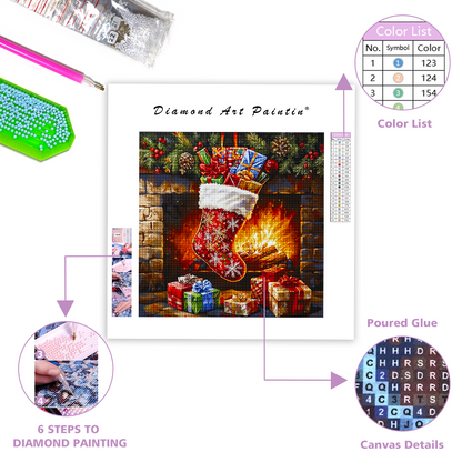 Christmas Stocking Overflowing - Diamond Painting