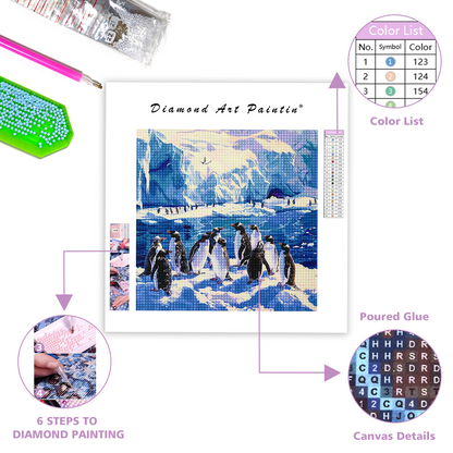 Penguin Colonies In Antarctica - Diamond Painting