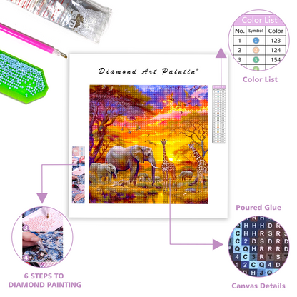 Fauna At Dusk - Diamond Painting