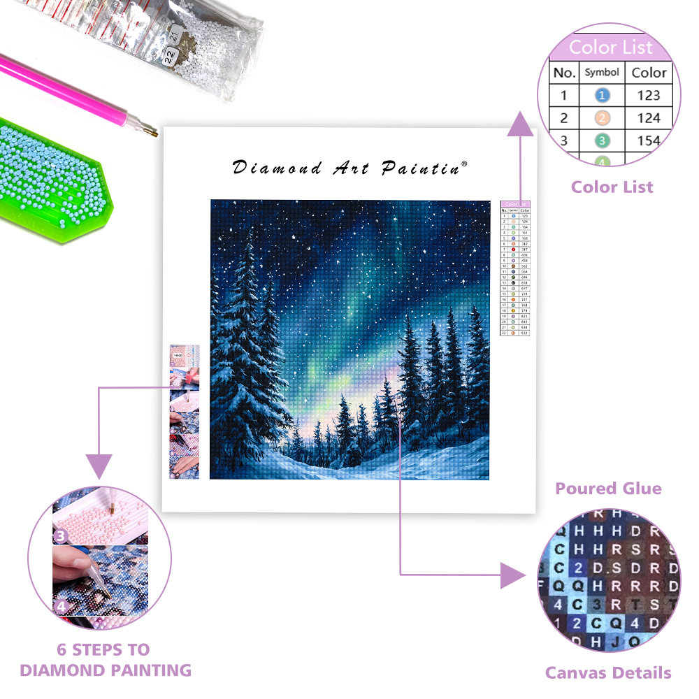 Starry Hristmas Night Sky - Diamond Painting