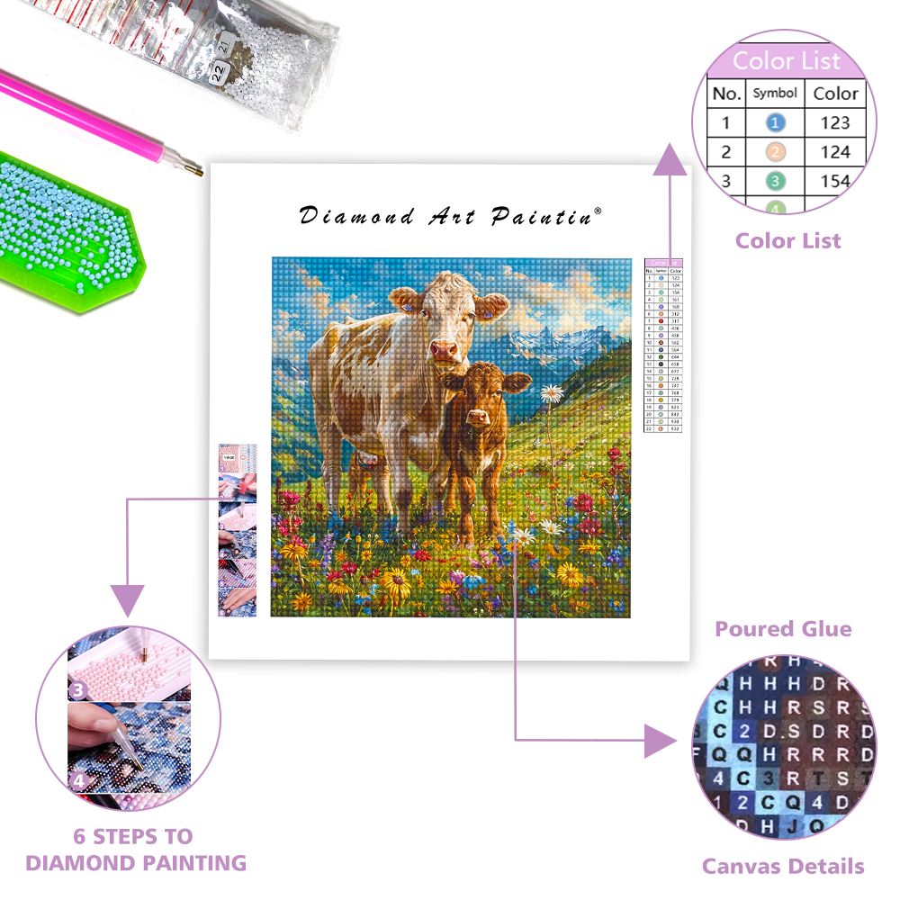 Cow and Calf - Diamond Painting