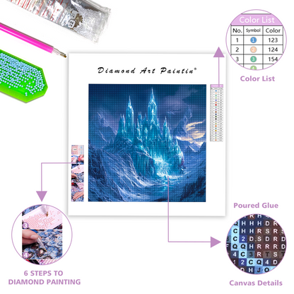 Ice Castle Glowing - Diamond Painting