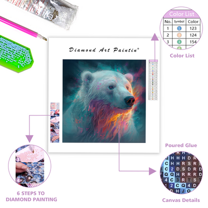 White Bear - Diamond Painting