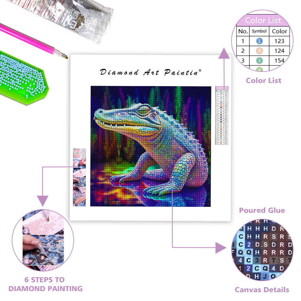 Crocodile - Diamond Painting