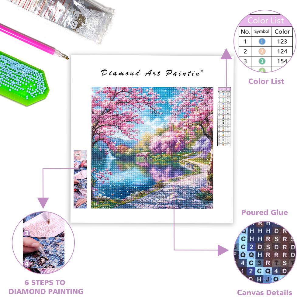 Romantic Sakura - Diamond Painting