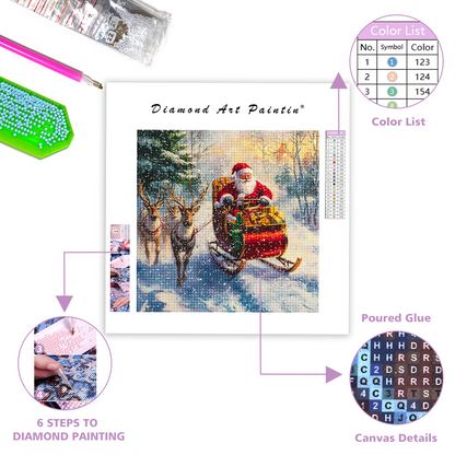 Santa Claus Riding - Diamond Painting