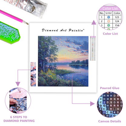 Tranquil Riverbank - Diamond Painting