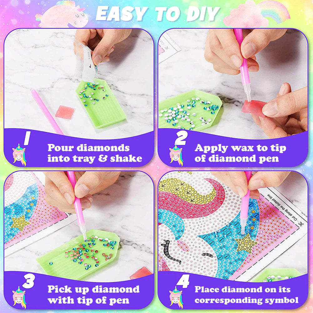 Colored Dog Kit For Kids - Diamond Painting