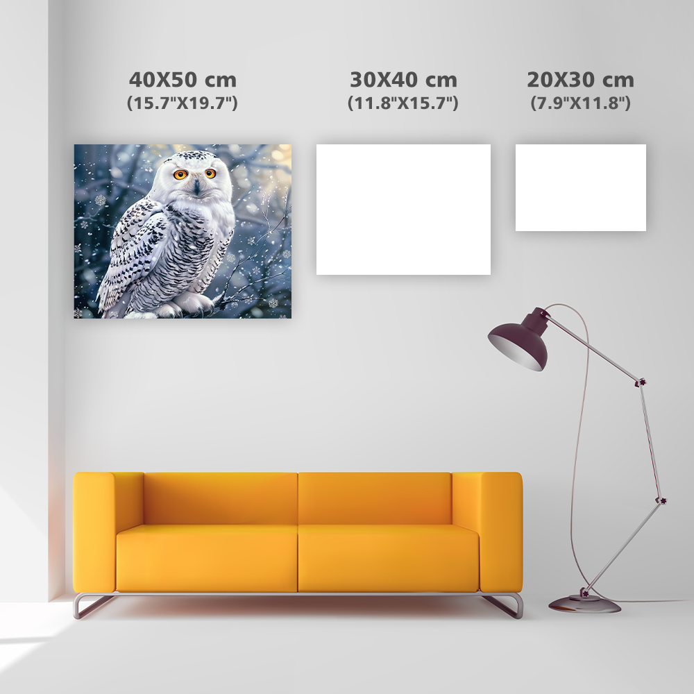 Wise Looking Snowy Owl - Diamond Painting