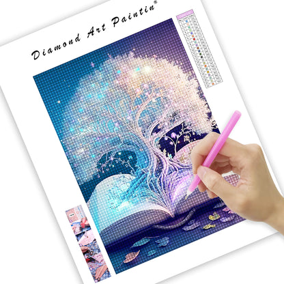 Sacred Tree In The Book - Diamond Painting