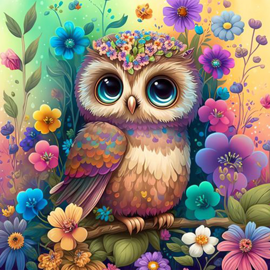 Cute Fluffy Baby Owl - Diamond Painting