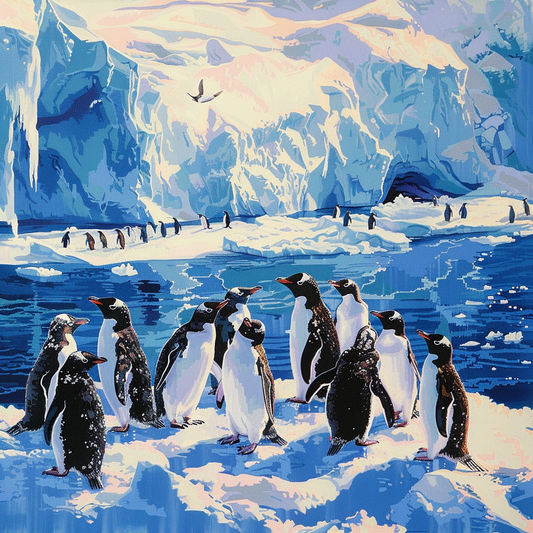 Penguin Colonies In Antarctica - Diamond Painting