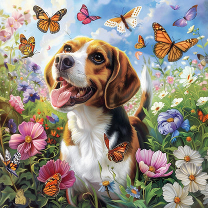 Happy Country Dog - Diamond Painting