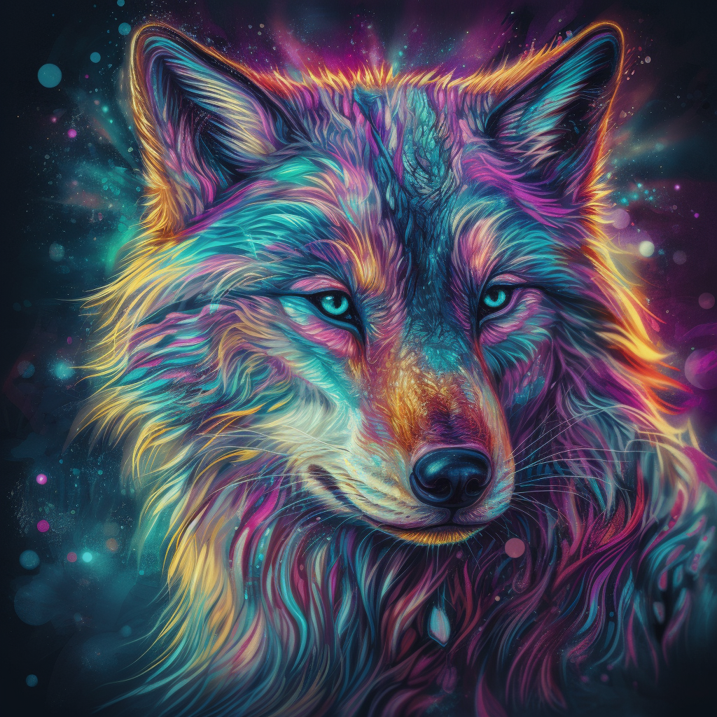 Ghost Wolf's Gaze - Diamond Painting