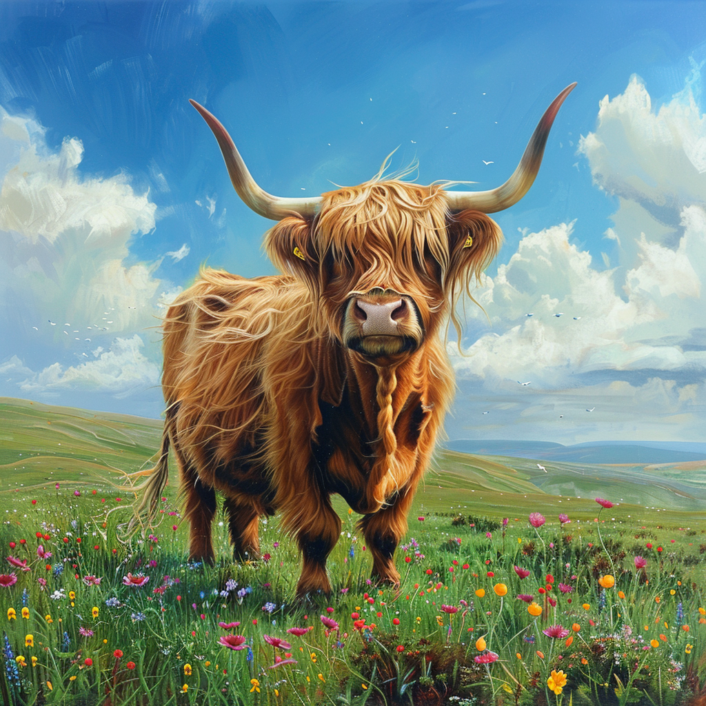 Yak on the grass - Diamond Painting