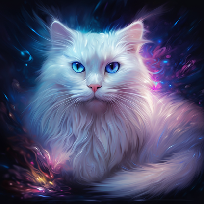 White Cat - Diamond Painting