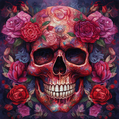 Skull Surrounded - Diamond Painting