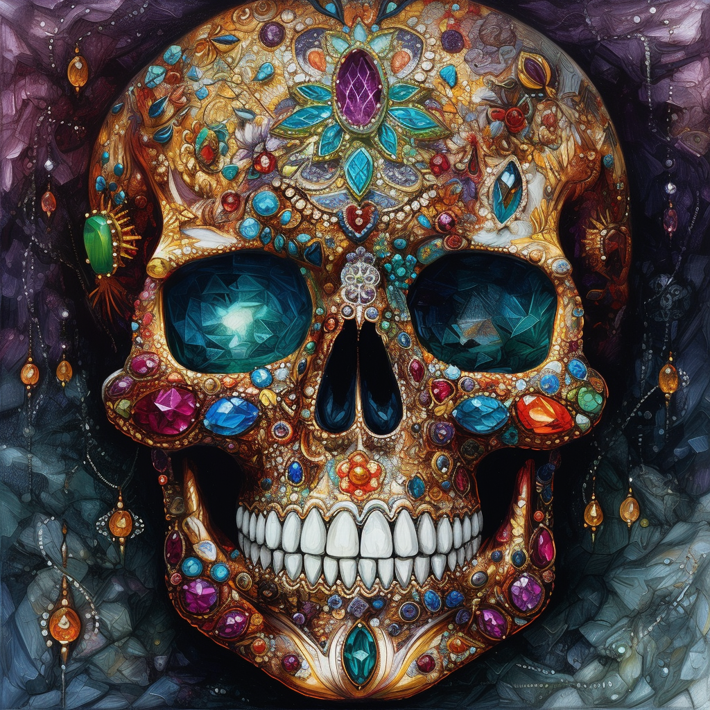 Skull Adorned - Diamond Painting