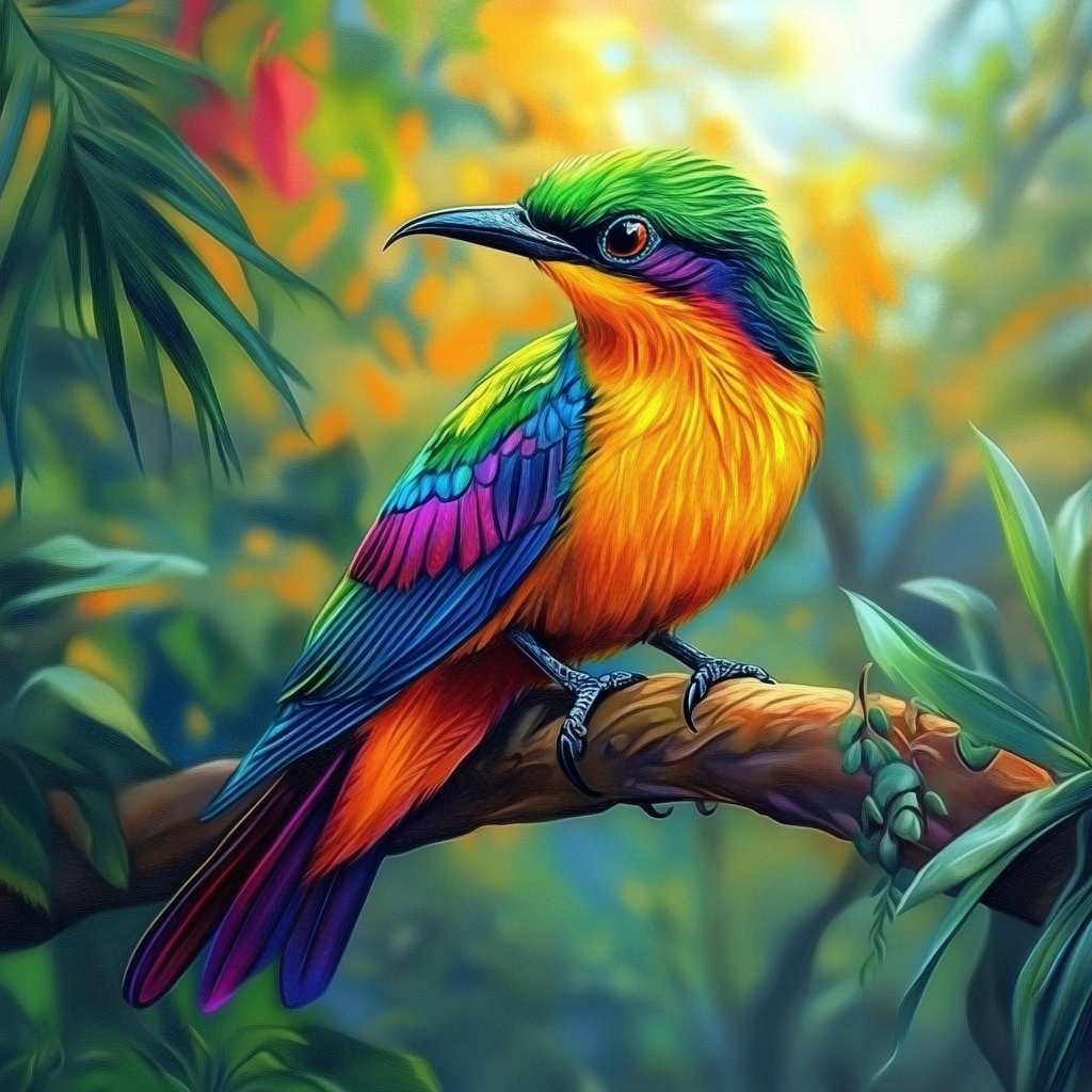 Vibrant Tropical Bird - Diamond Painting